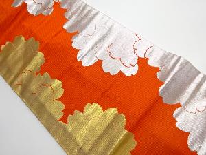 アンティーク　抽象花模様織り出し名古屋帯（着用可）